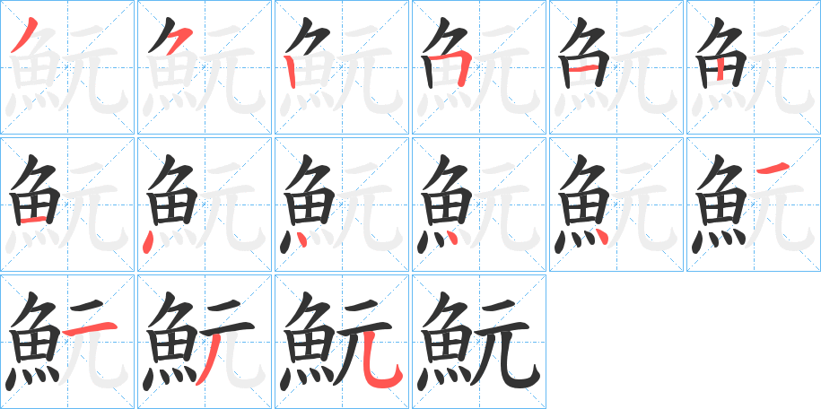魭的笔画顺序