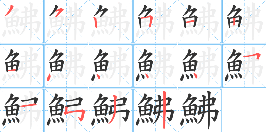 鮄的笔画顺序