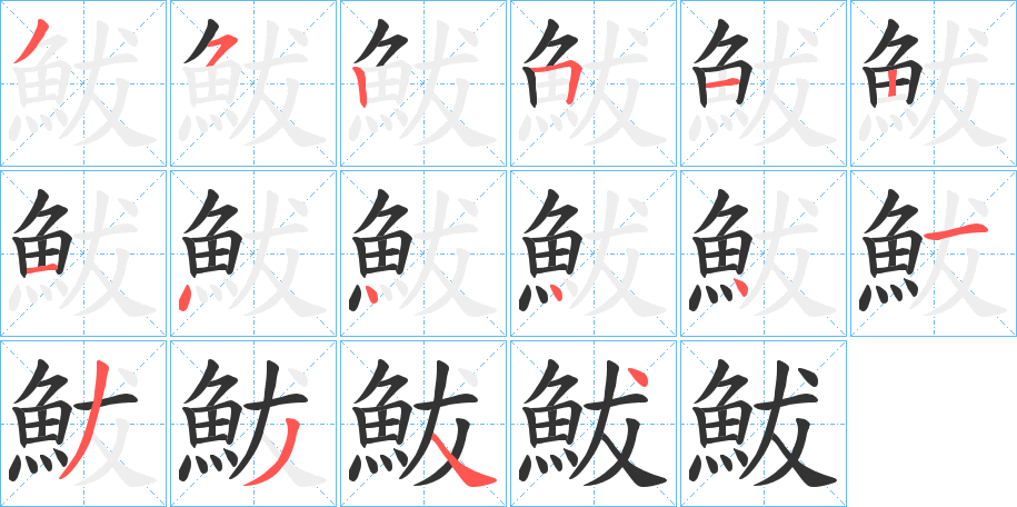 鮁的笔画顺序