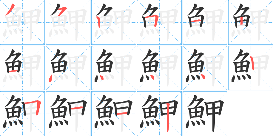 魻的笔画顺序