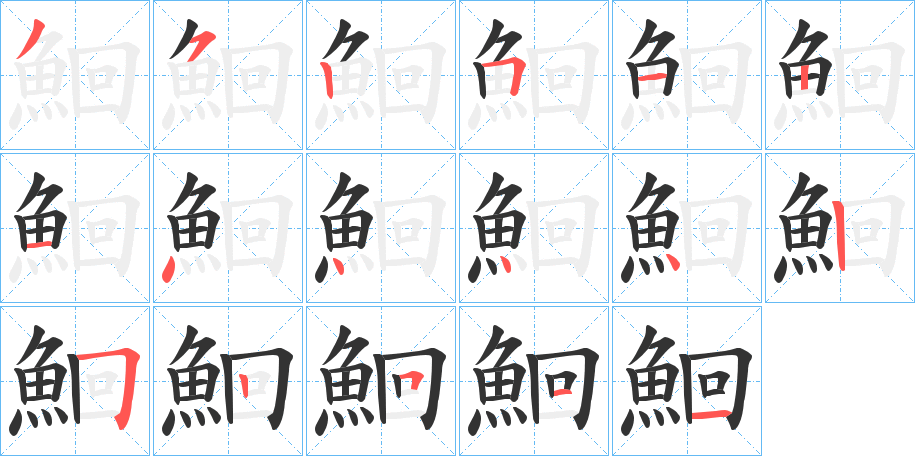 鮰的笔画顺序