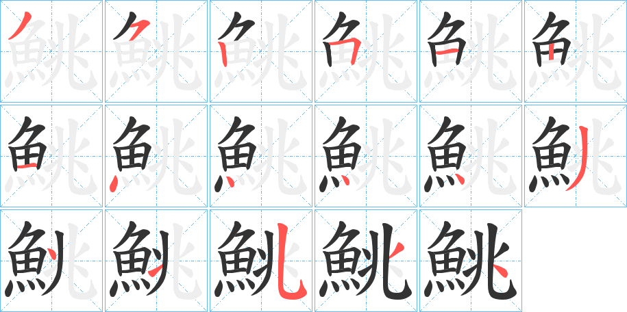 鮡的笔画顺序