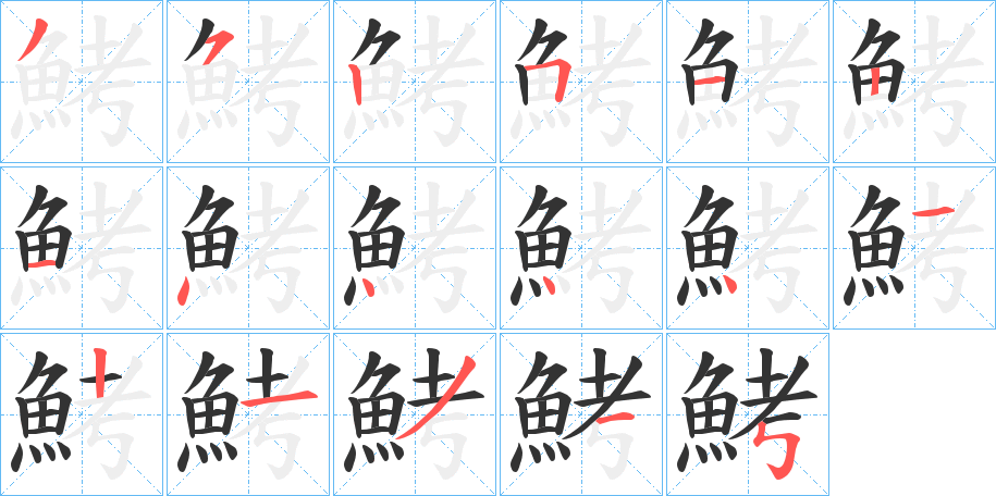 鮳的笔画顺序