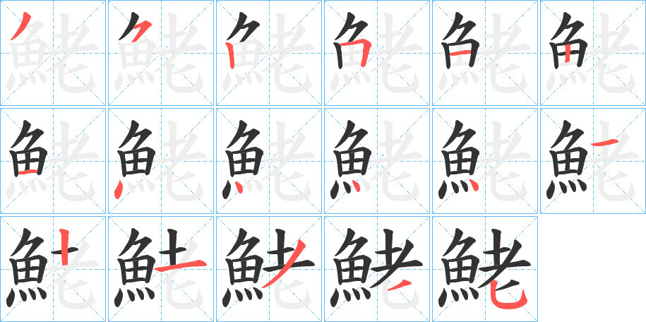 鮱的笔画顺序