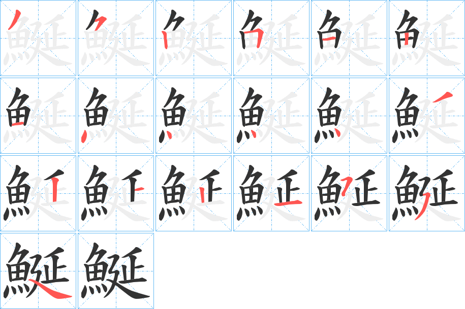 鯅的笔画顺序