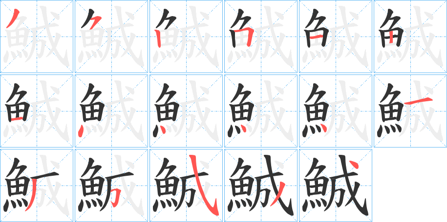 鯎的笔画顺序