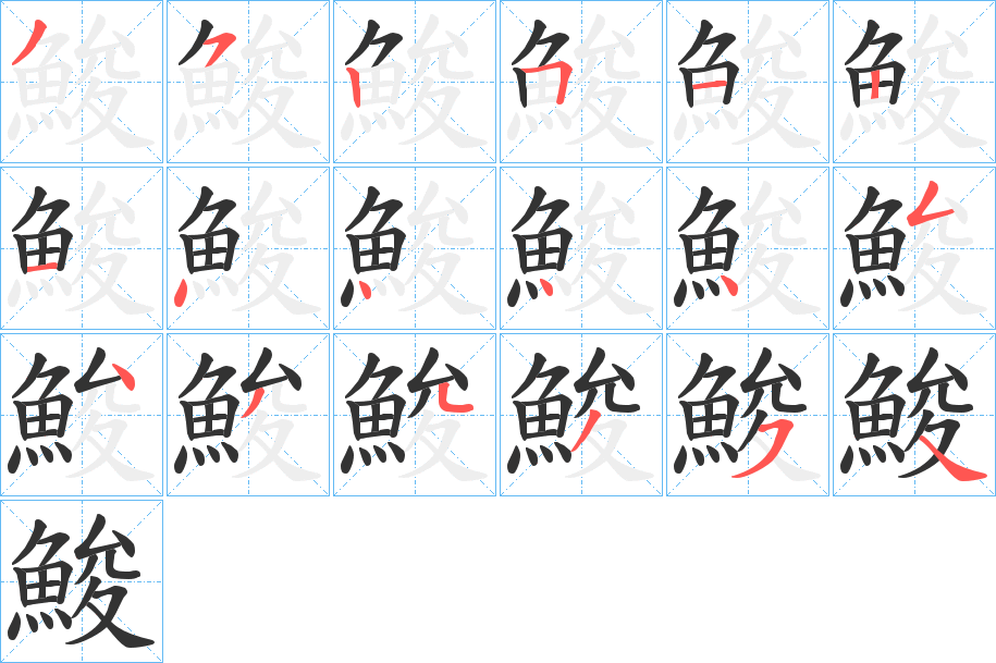 鮻的笔画顺序