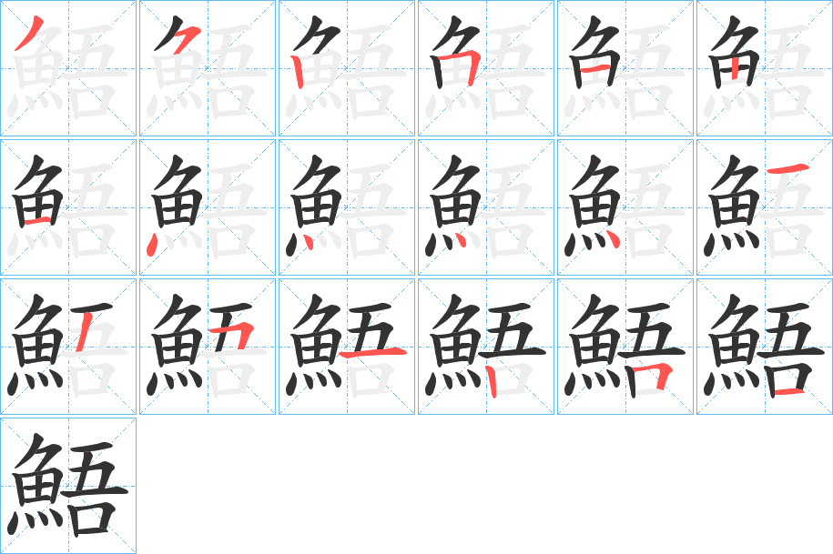 鯃的笔画顺序