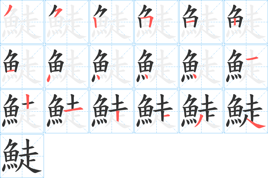 鯐的笔画顺序