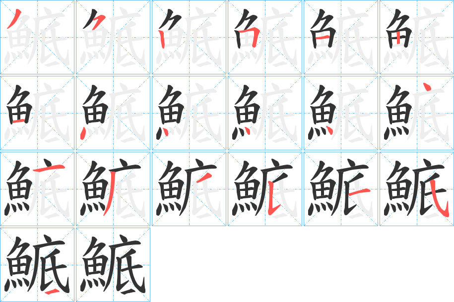 鯳的笔画顺序