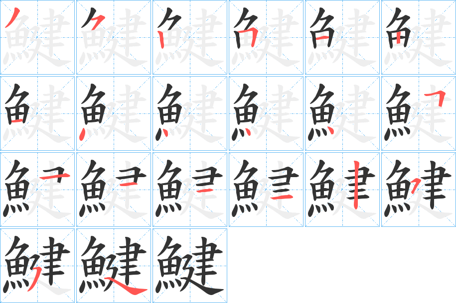 鰎的笔画顺序