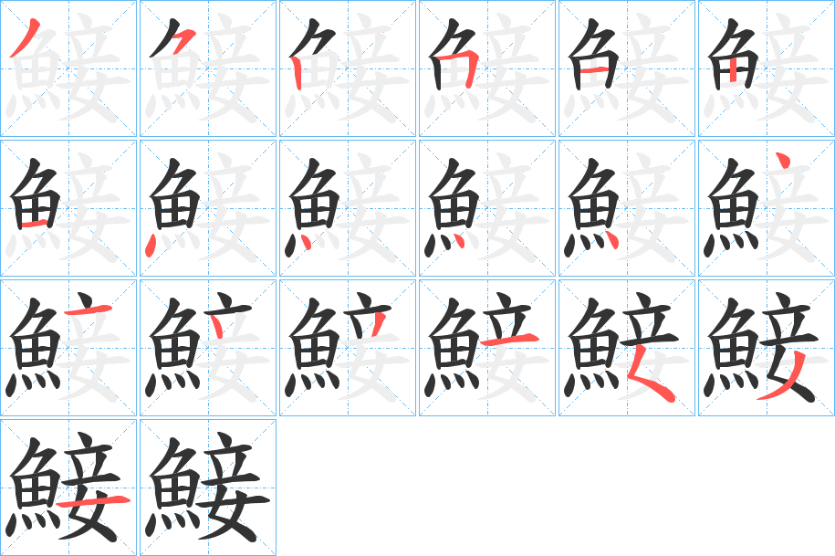 鯜的笔画顺序