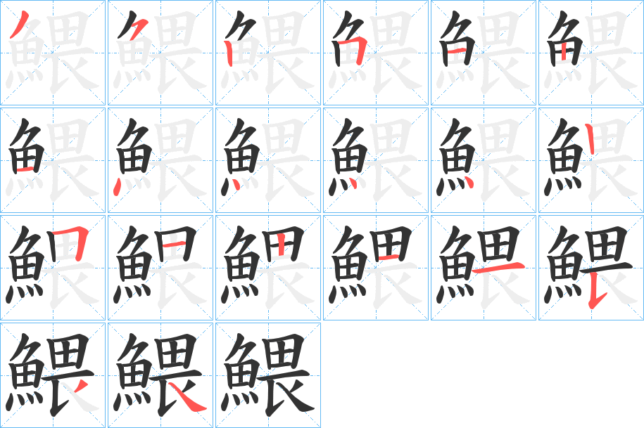 鰃的笔画顺序