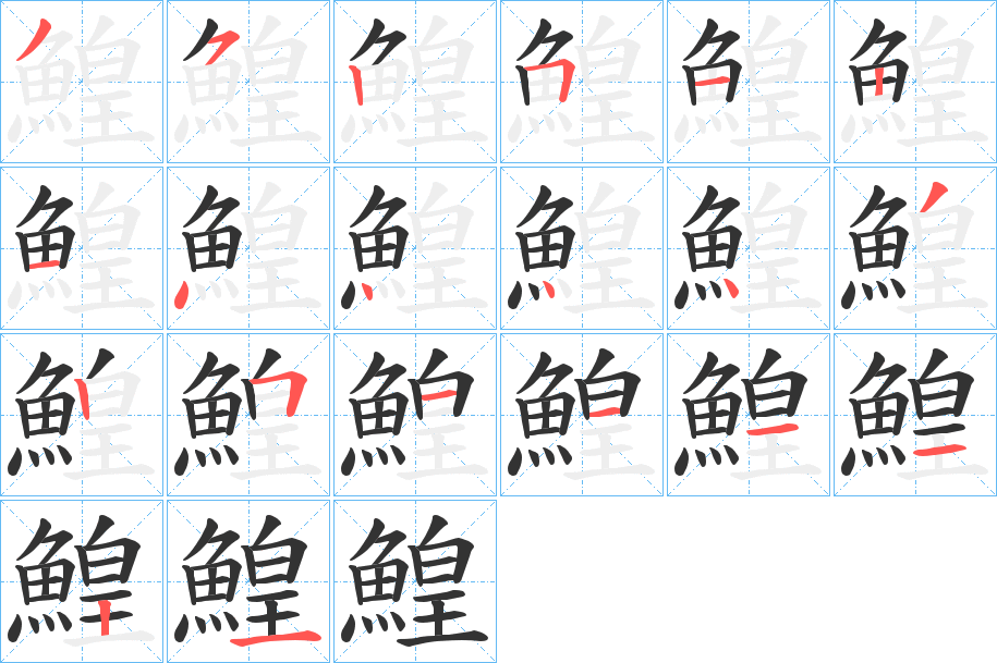鰉的笔画顺序