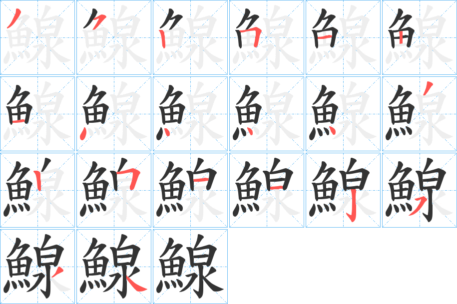 鰁的笔画顺序