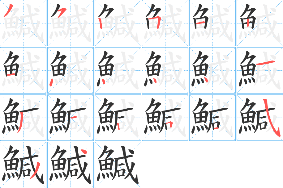 鰔的笔画顺序