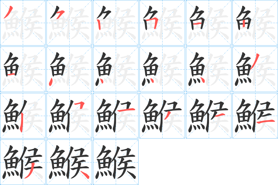 鯸的笔画顺序