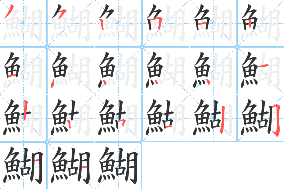 鰗的笔画顺序