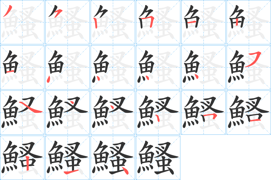 鰠的笔画顺序