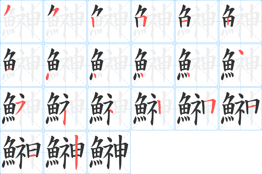 鰰的笔画顺序