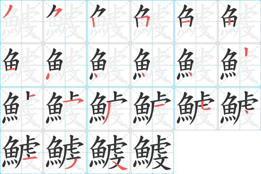 鰬的笔画顺序