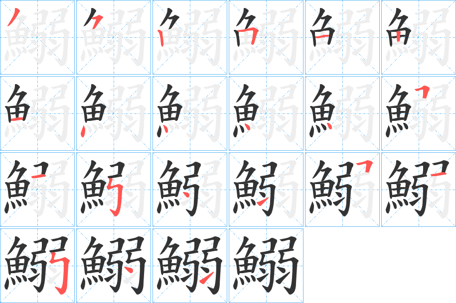 鰯的笔画顺序