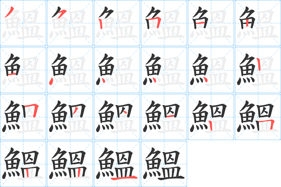 鰮的笔画顺序