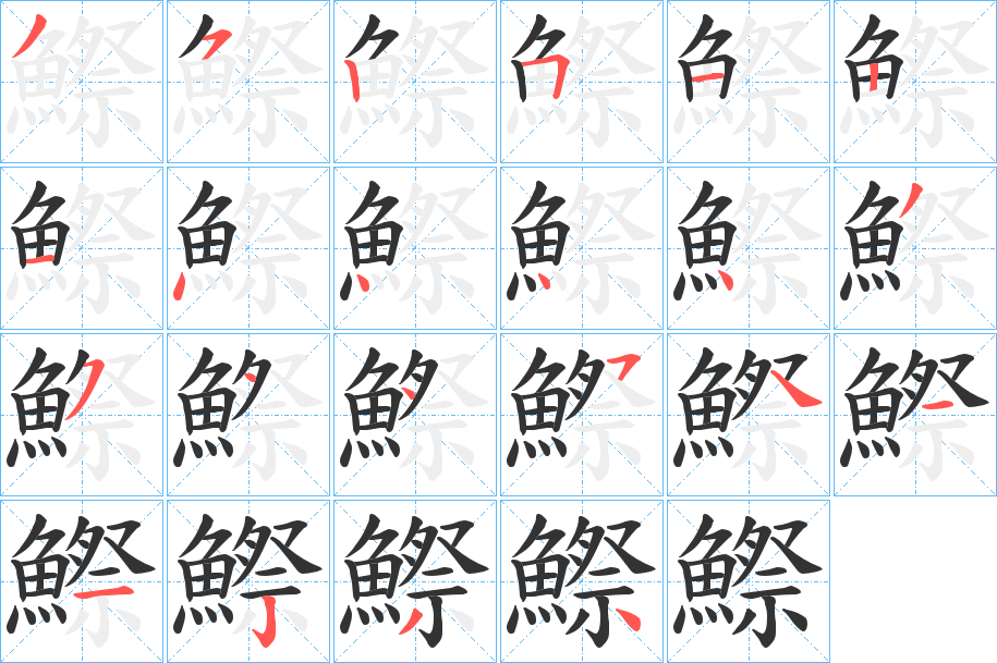 鰶的笔画顺序