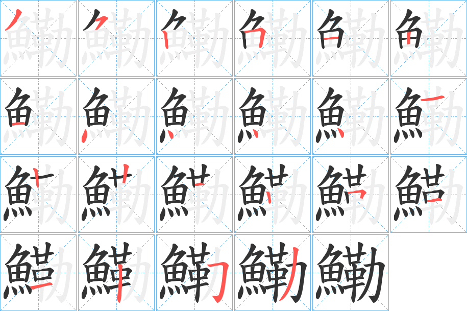 鰳的笔画顺序