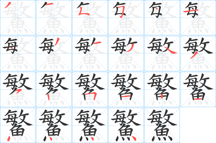 鰵的笔画顺序