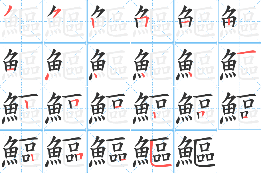 鰸的笔画顺序
