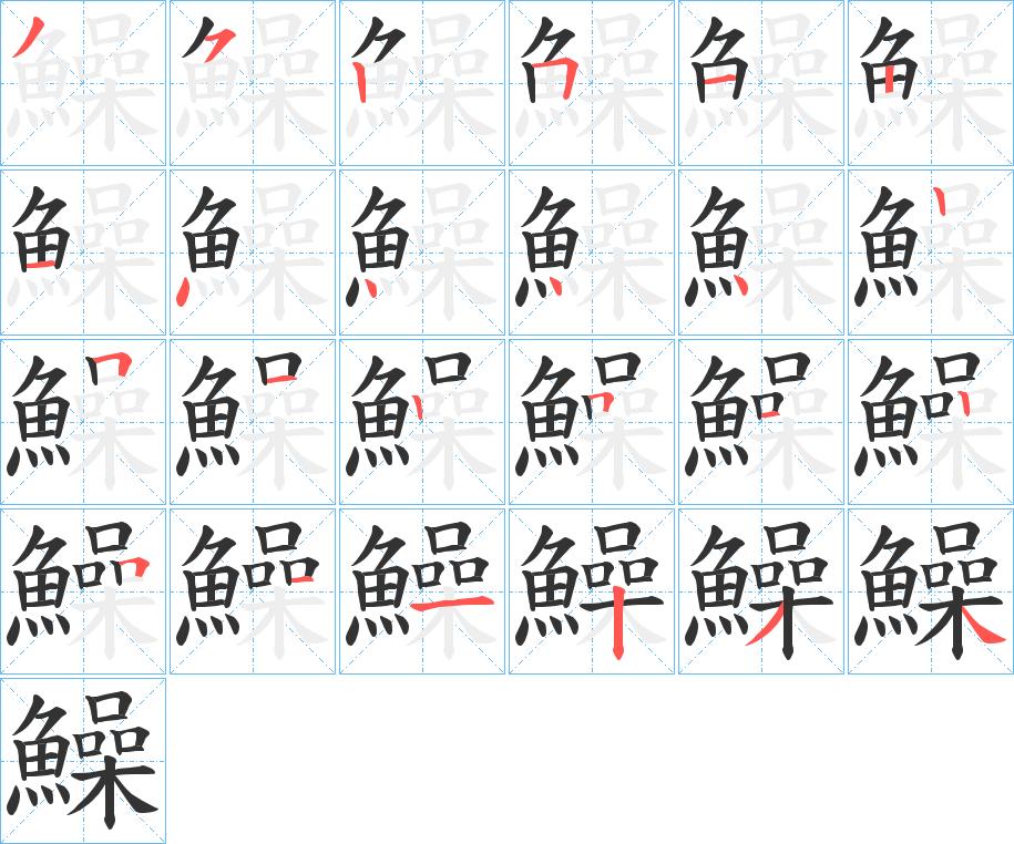 鱢的笔画顺序