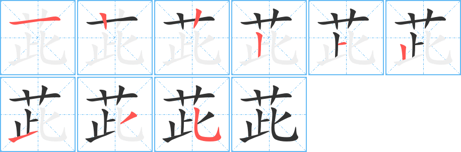 茈的笔画顺序