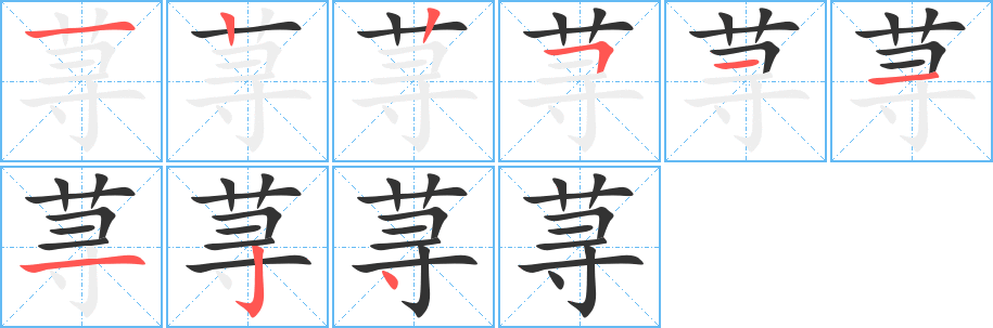 荨的笔画顺序
