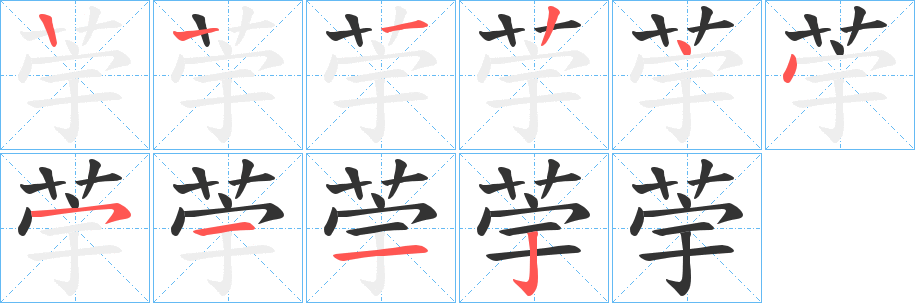 荢的笔画顺序
