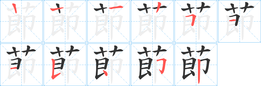 莭的笔画顺序