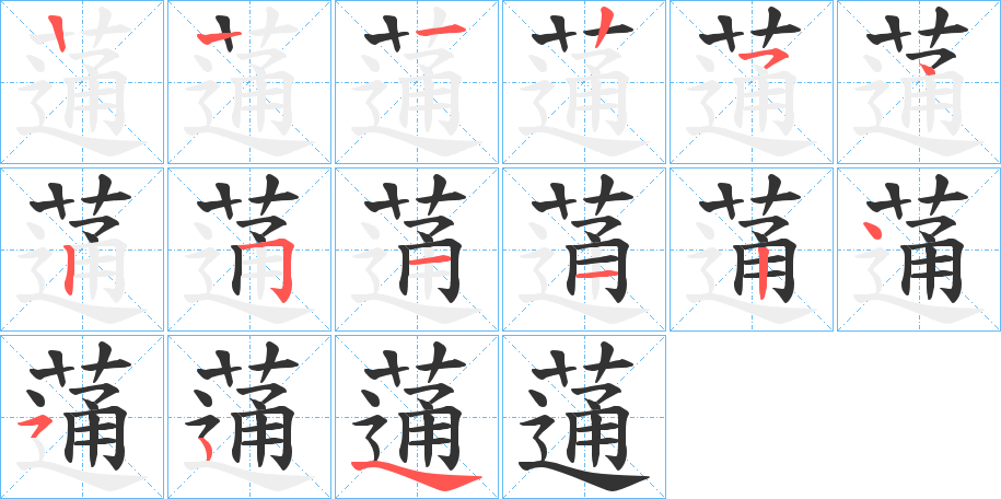 蓪的笔画顺序