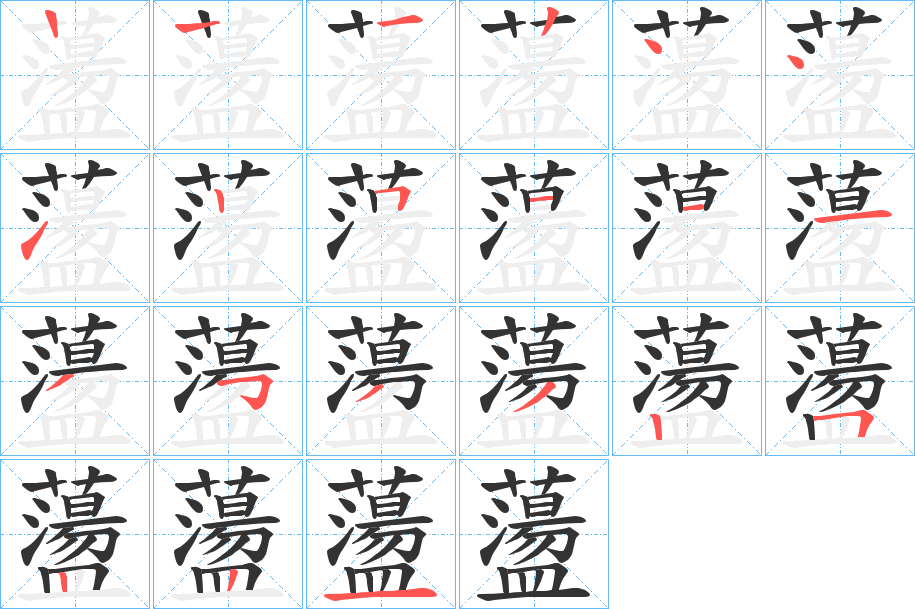 蘯的笔画顺序