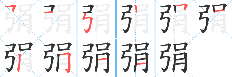 弲的笔画顺序