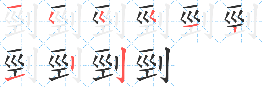 剄的笔画顺序