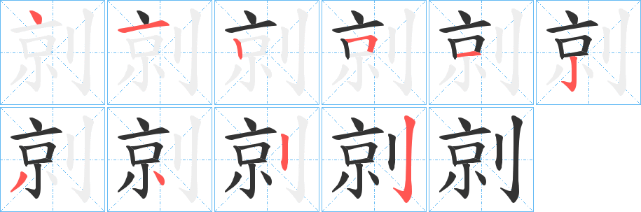 剠的笔画顺序