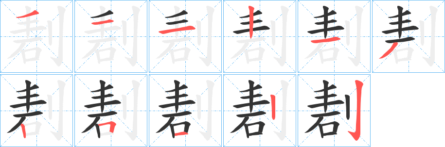 剨的笔画顺序