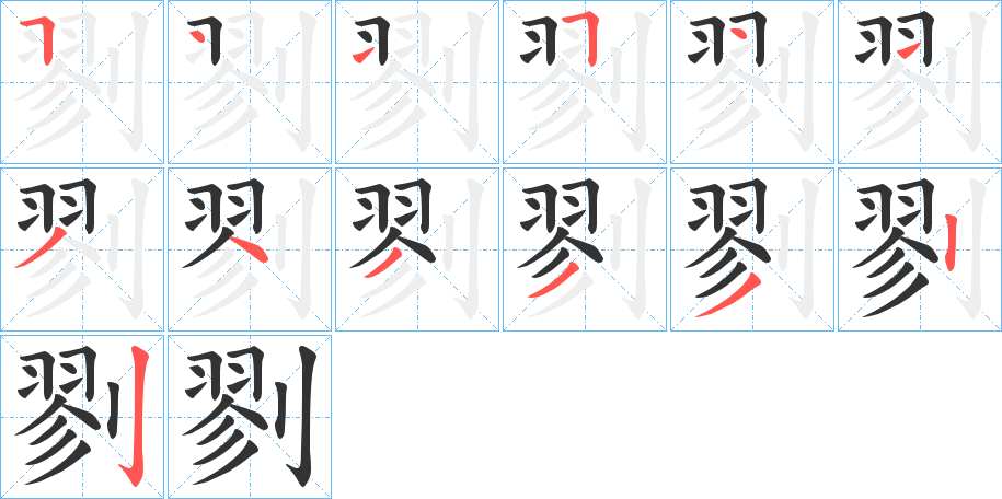 剹的笔画顺序