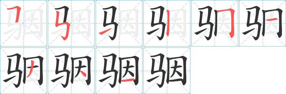 骃的笔画顺序