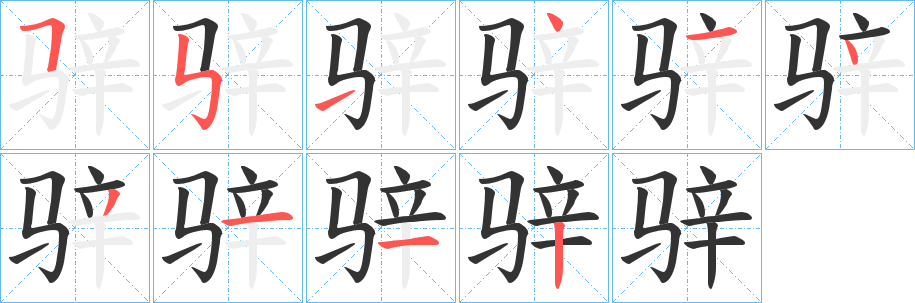 骍的笔画顺序