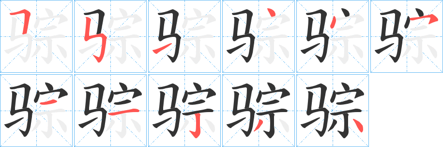 骔的笔画顺序