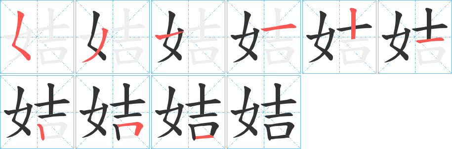 姞的笔画顺序