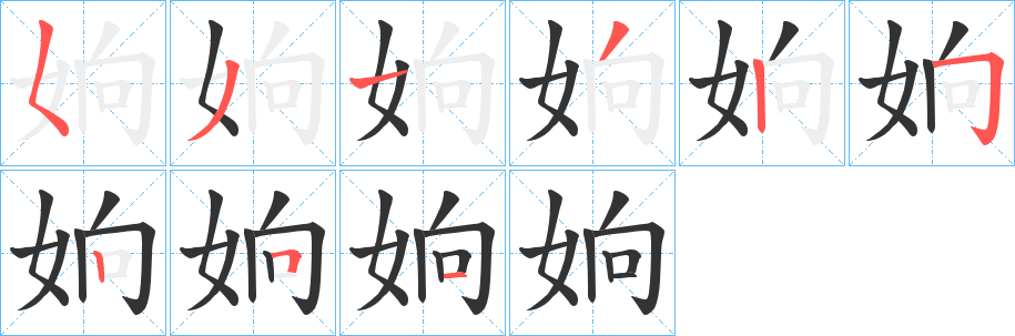 姠的笔画顺序