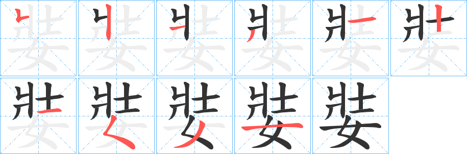 娤的笔画顺序