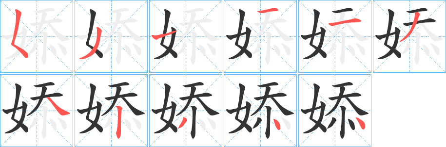 婖的笔画顺序